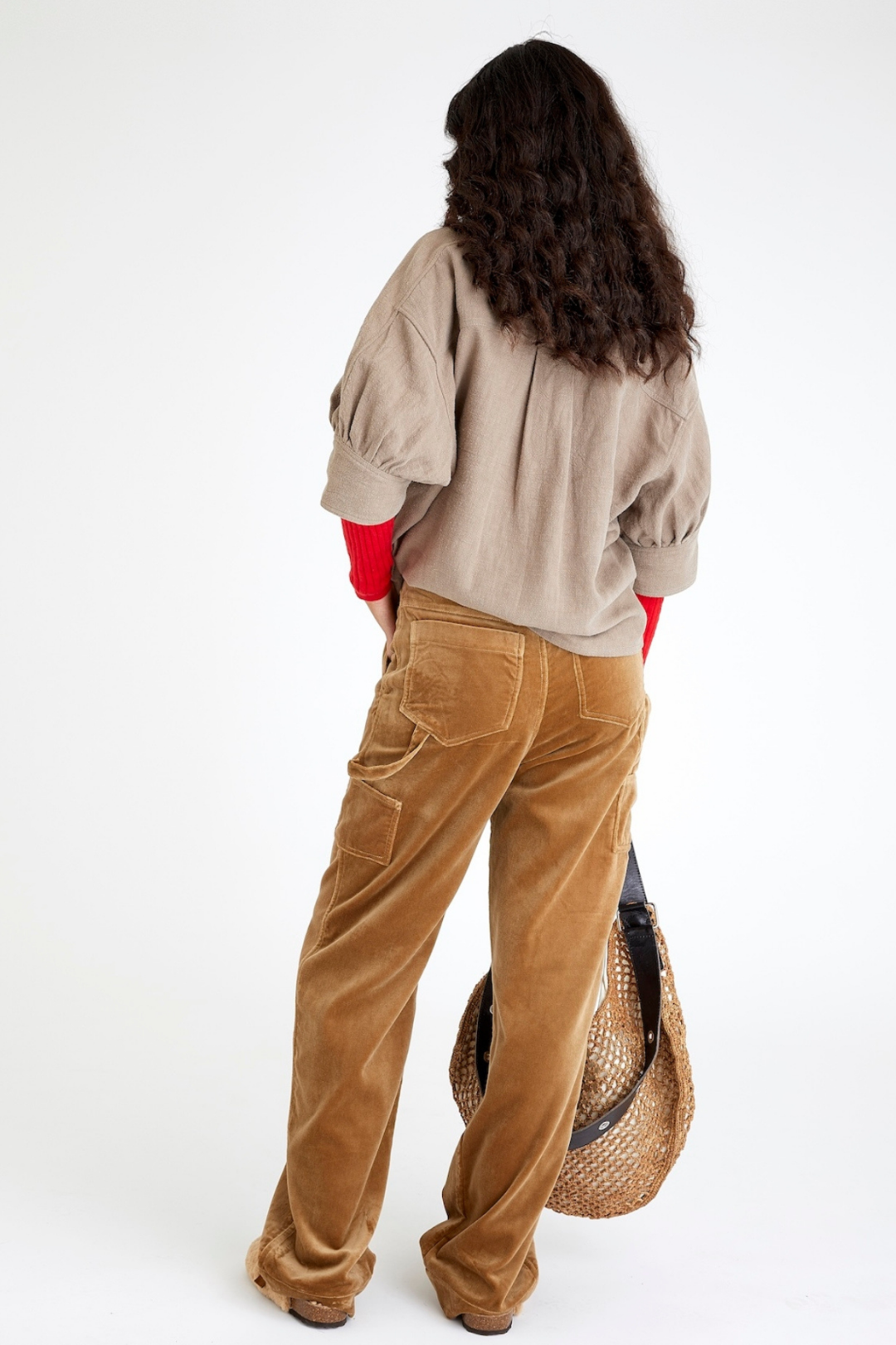 PANTALON LONBOARD EN SOIE-RACINE
