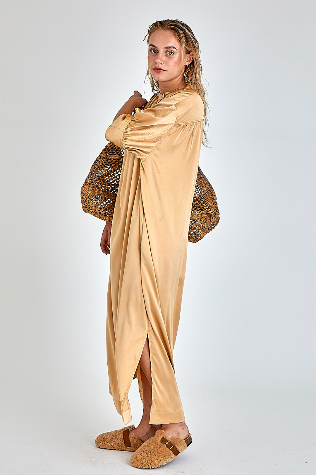 ROBE VEDETTE SABLE BEIGE