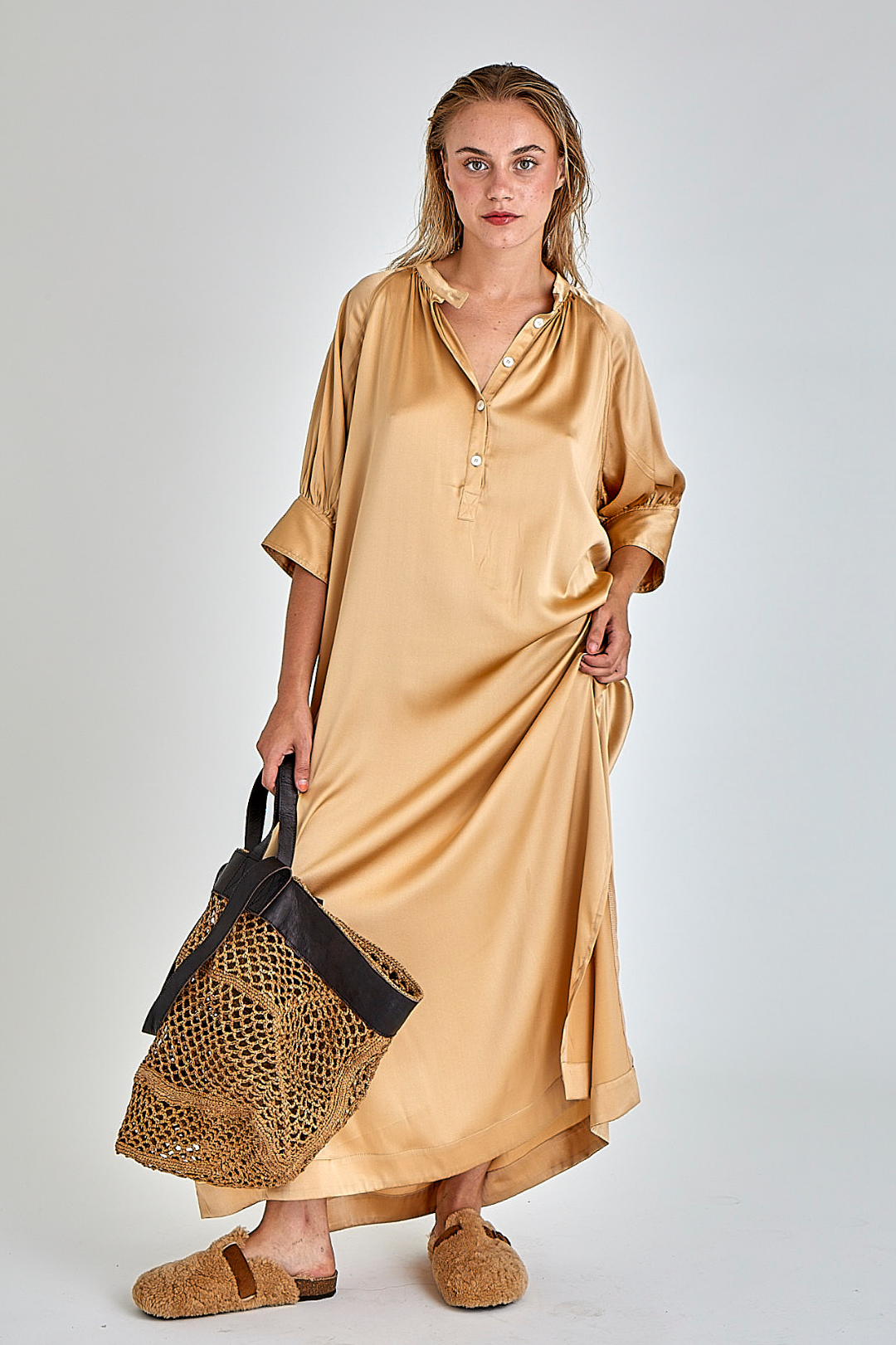 ROBE VEDETTE SABLE BEIGE